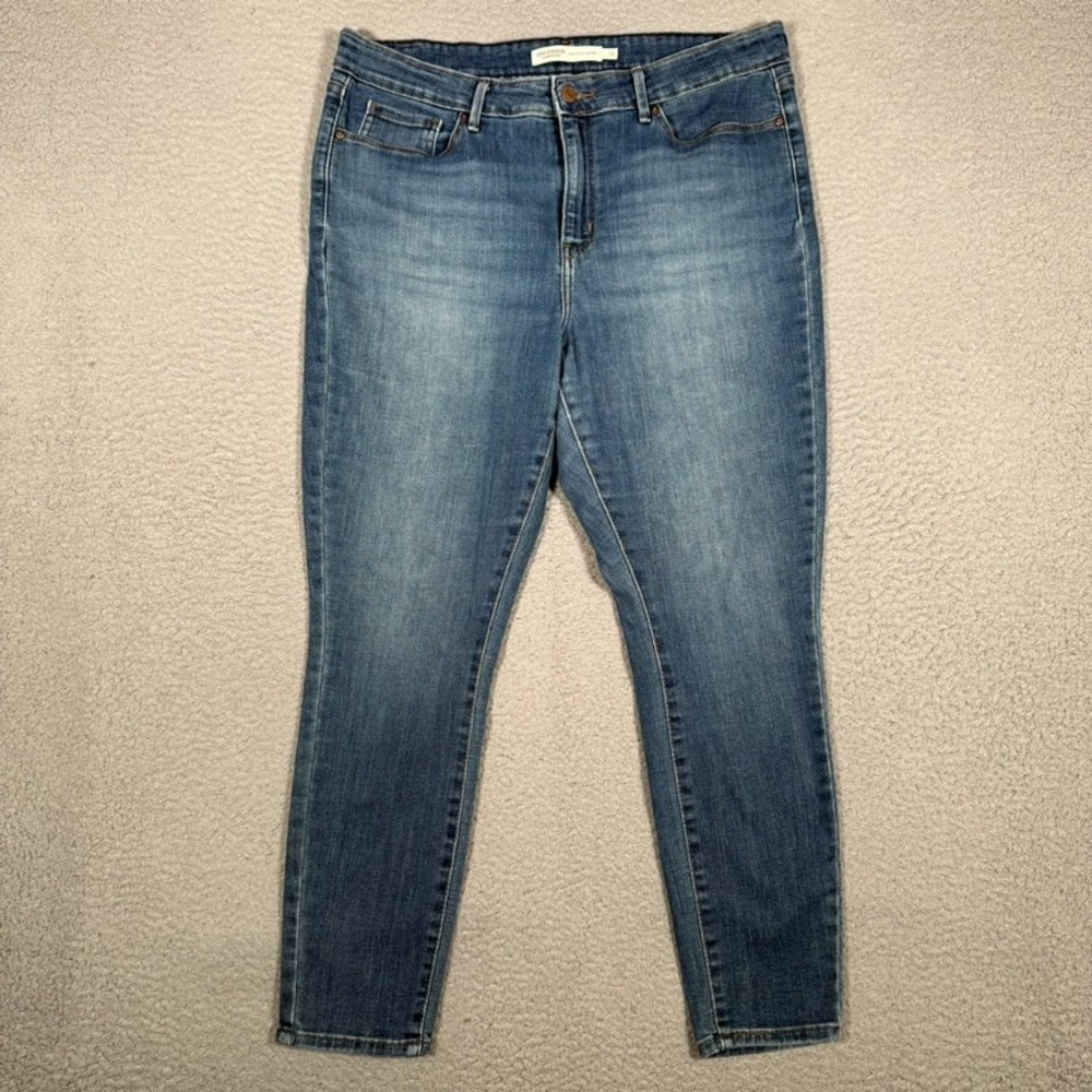 Levis Jeans Womens 14 32x26 Blue High Rise Skinny Stretch Denim 5 Pocket Preppy